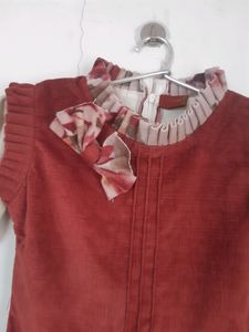 Emported Baby Dress For Winter Warm Frock Party