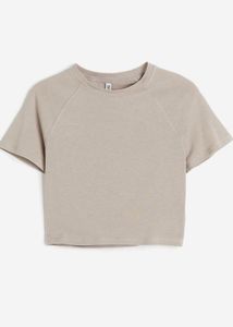 Gray-khaki H&amp;M Basic T-Shirt