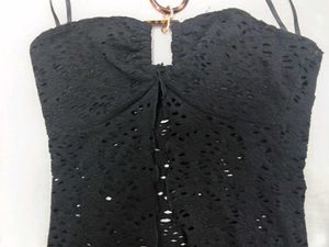 Black Lace Chain Top