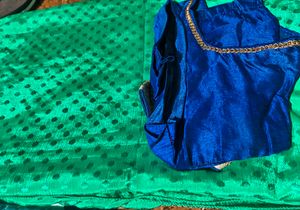 Green & Blue Saree