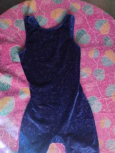 Blue Velvet Leggings for baby girl