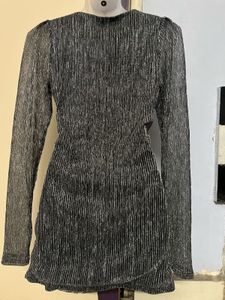 Pintrest Sparkly Silver Mini Dress