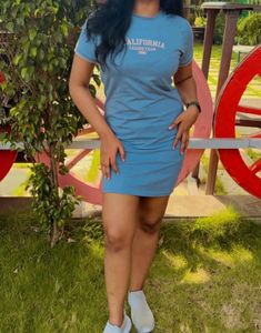 Blue Tshirt Dress