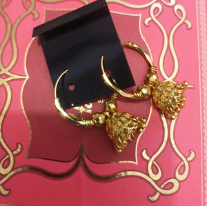 Bali Jhumki Golden Color Earring