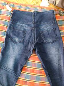 High-Waisted Denim Jeans