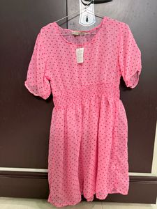Cute Pink Polka Dot Dress