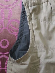 Khaki Reversible Sleeveless Puffer Vest