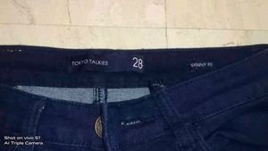 Skin Fit Navy Blue Belbotom Jeans 💙