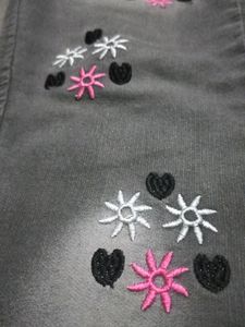 Printed Grey Jeans For Girls!🌸