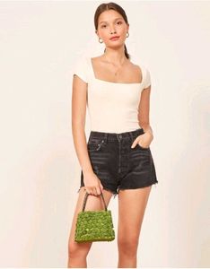 White Ribbed Top