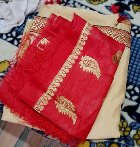 Banarasi Border Saree With Blouse Piece