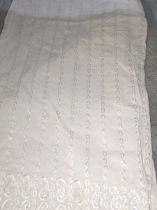 White Eyelet Wide Leg Pants