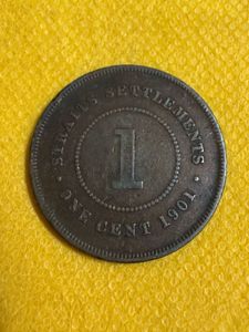 Strait Settlement 1 Cent 1901 Rare