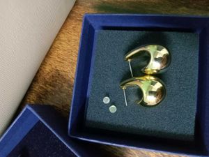 Teardrop Gold Stud Earrings