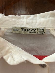 White Embroidered Long Shirt Top