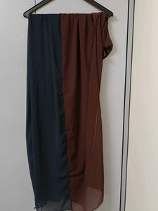 Dual colour instant hijab with attached cap