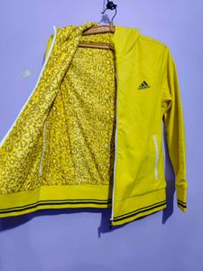 Adidas Yellow Hoodie Jacket reversible