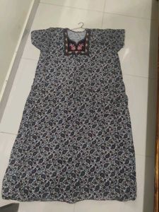 Floral Embroidered Paisley Print Dress