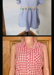 Striped & Plaid Shirt Bundle Combo Pack Of 2