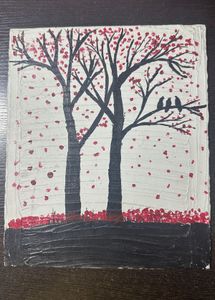 Handmade Tree &amp; Bird Painting