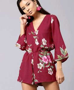 Floral Print Romper