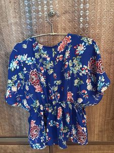 ONLY Floral Print Wrap Top