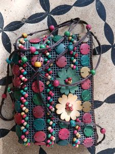 Colorful Beaded Pouch