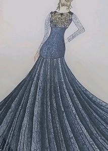 Designer Fish Cut Gown