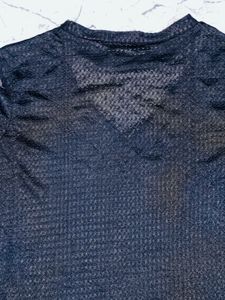 Sheer Black Top and jeggs combo