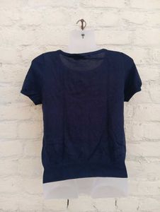 Navy Blue Floral Tee