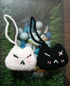 Crochet couple Cat Charms 😺