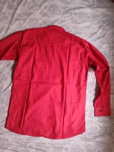 Red Band Collar Kurta