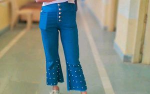 Pearl Embellished Jeans