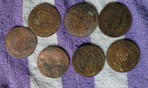 Old CoinsHalf Anna Coin 1818,1806,1802 (7coins East India Company)