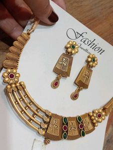 This is a necklace with earrings set.