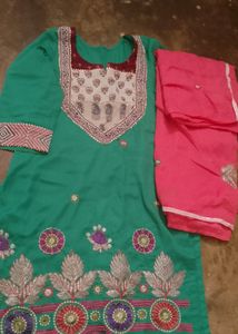 Cotton Kurta And Dupatta