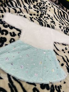 White Baby Girl Frock Set For Winter