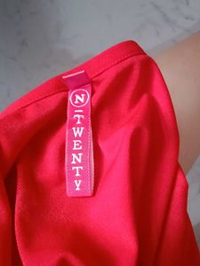 Cute Girls Red Striped Dress combo set