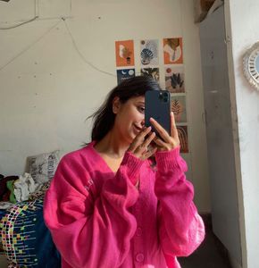 Pink Knit Cardigan