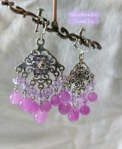 Purple/Black Theme Handmade Earrings
