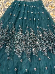 Elegant Teal Ethnic Gown