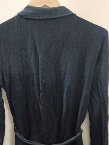 Denim Shirt Dress With Belt( Acid washed)