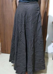 Elegant Grey Maxi Skirt