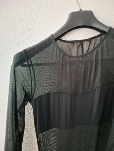 Sheer Black Long Sleeve Top