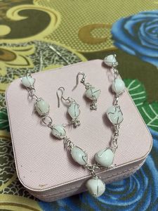 White Beads Jewellery Set