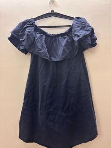 Off-Shoulder Blue Dress