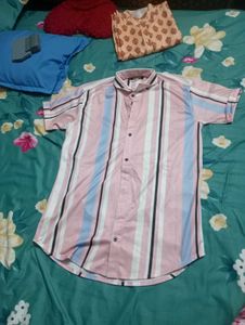 New pink multi colour shirt