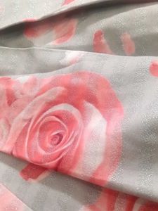 Rose Print Grey Skirt