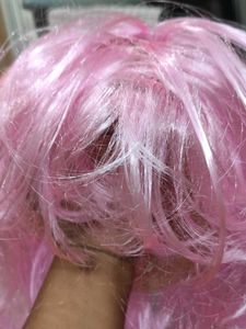 Moira synthetic Baby Pink hair wig for cosplay