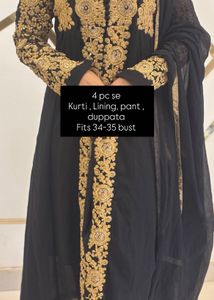 Embroidered Black Dress